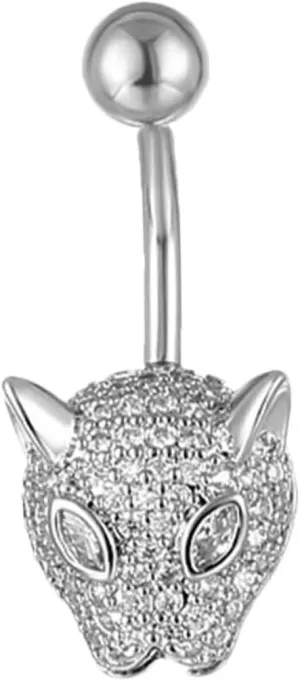 Belly Button Ring Navel Belly Button Ring Animal Shape Navel Nails Stainless Steel Body Jewelry