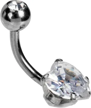 Belly Rings for Women Stainless Steel Navel Jewelry with Rhinestone Heart Design Comfortable Belly Piercing for Daily Wear Sparkly Accessory