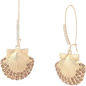 Betsey Johnson Women's Mermaid Jewels Seashell Dangle Earrings