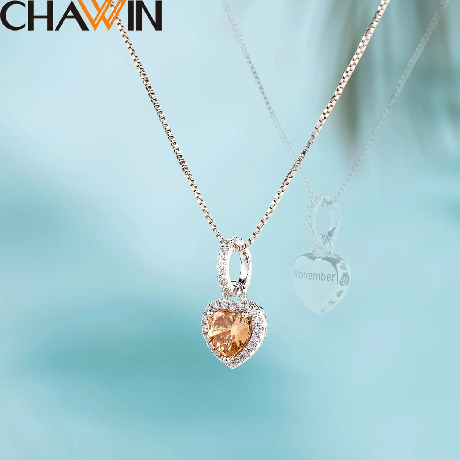 Birthstone Charms, 925 Sterling Silver Heart Dangle Charm, Sparkling CZ Compatible with Pandora Charm Bracelet, Necklace, Birthday Gifts for Women/Wife/Mother