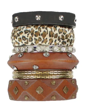 Blazin Roxx Womens Bangle Bracelet Set Seven Piece