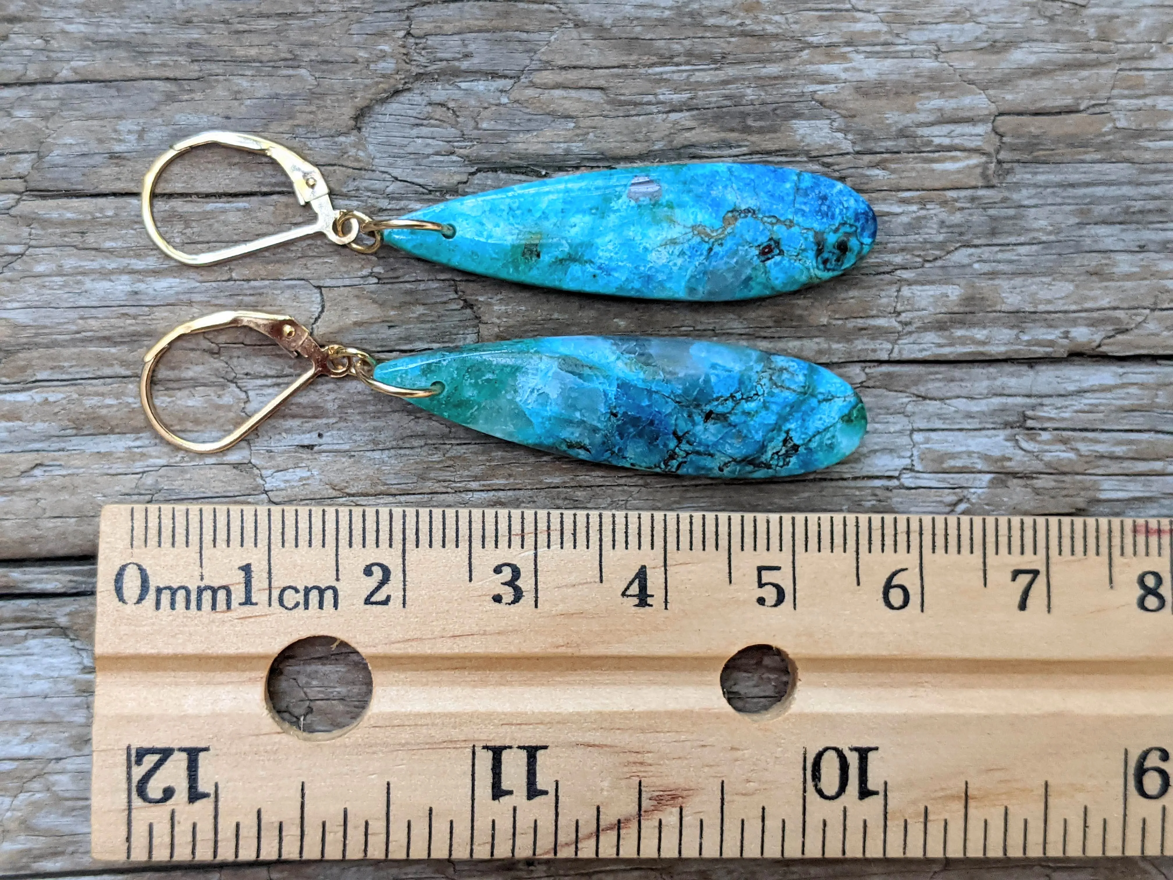 Blue-Green Chrysocolla Earrings