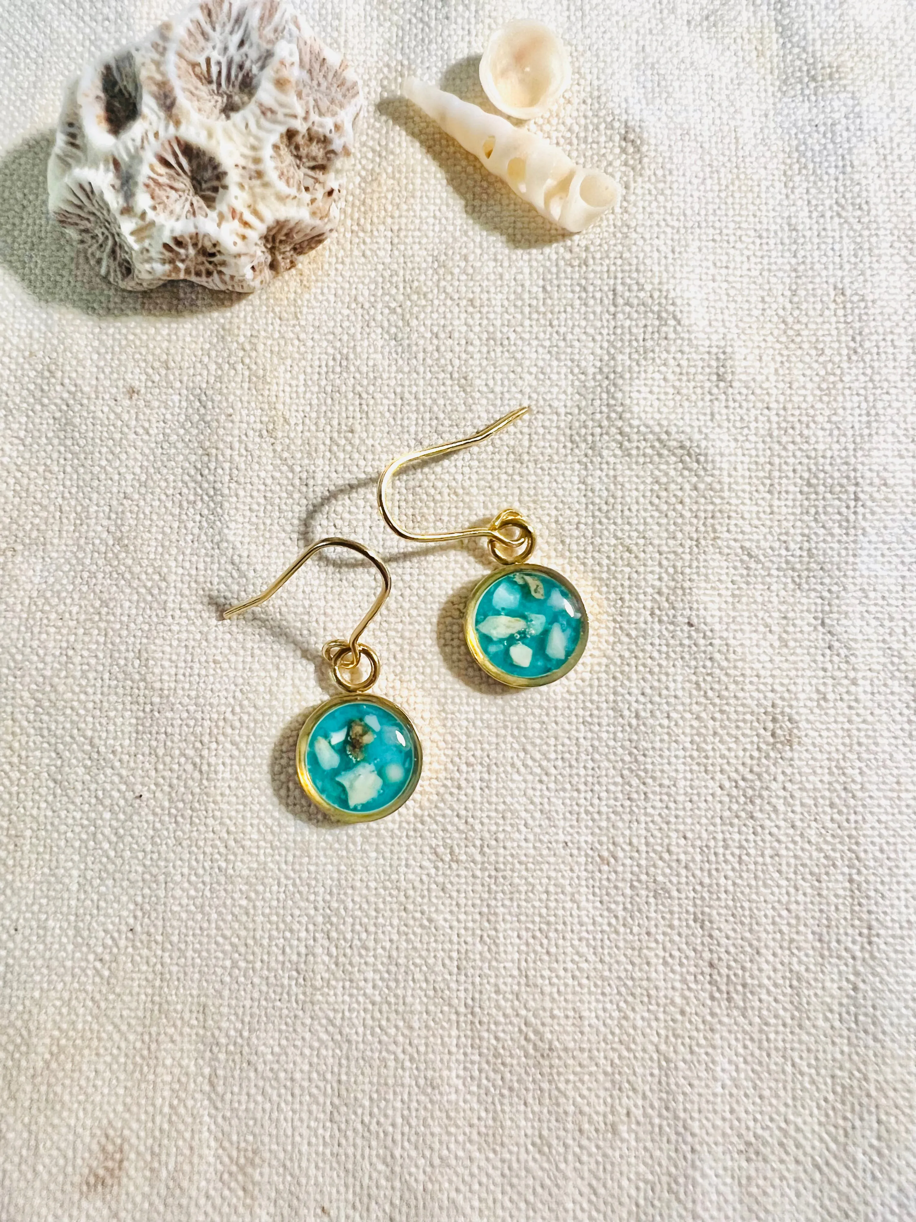 Blue Sandy Beach earrings