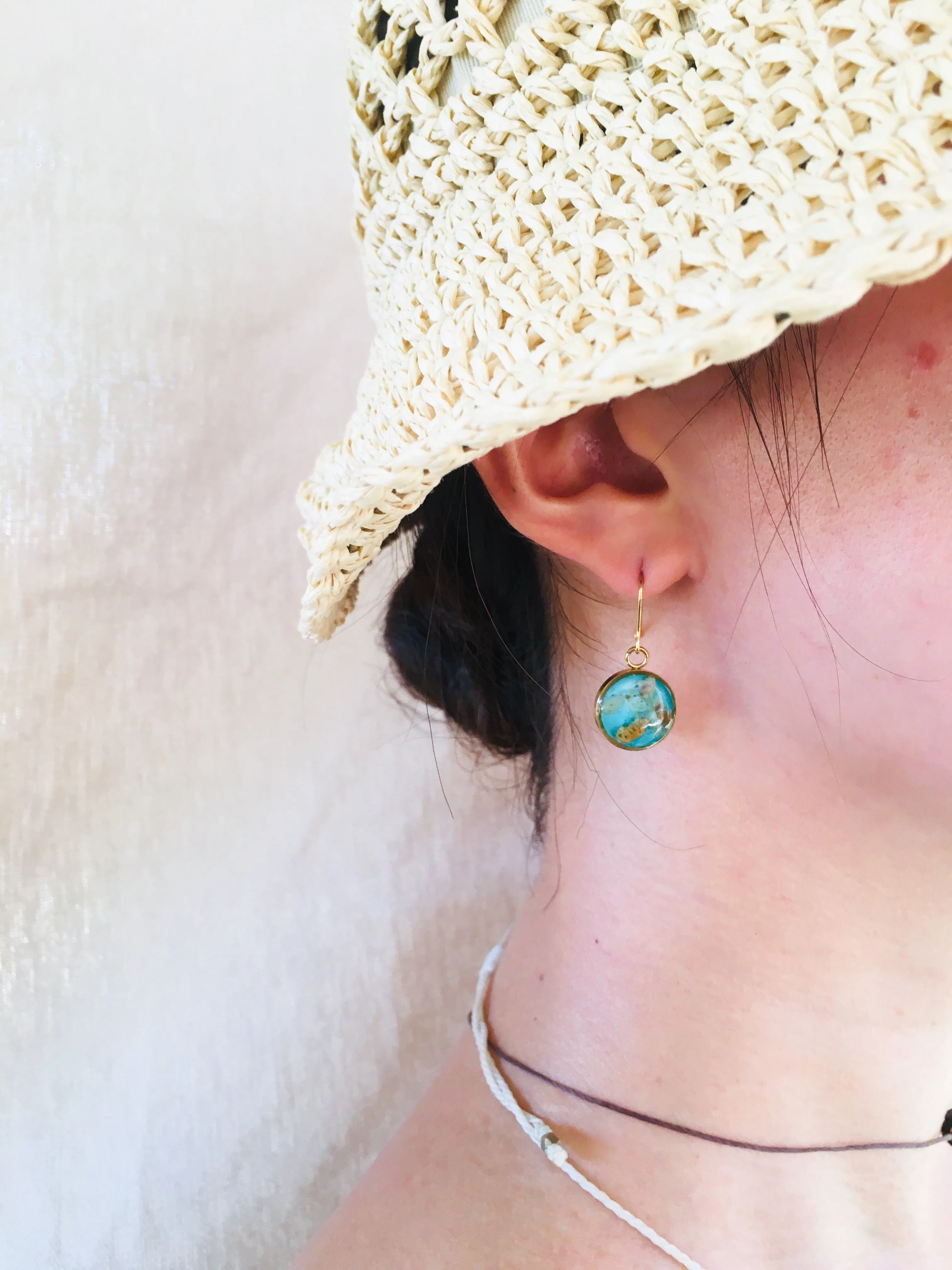 Blue Sandy Beach earrings