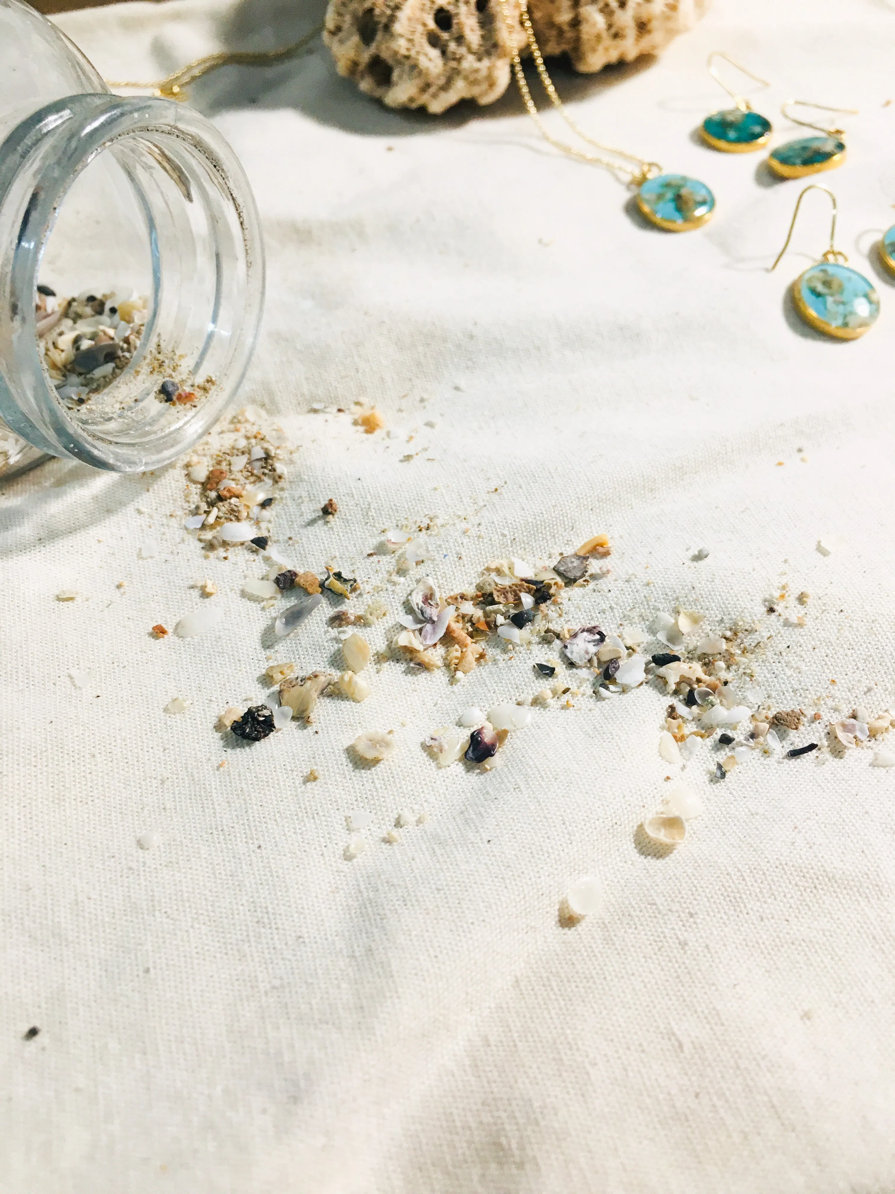 Blue Sandy Beach earrings