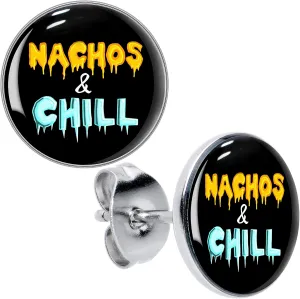 Body Candy Hypoallergenic Earrings Nachos and Chill Stud Earrings Stainless Steel