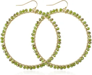 Bohemian Coin Dangle Fringe Chandelier Earrings - Lightweight Disc Charm Tassel Gypsy Filigree Metallic Lace Hoops