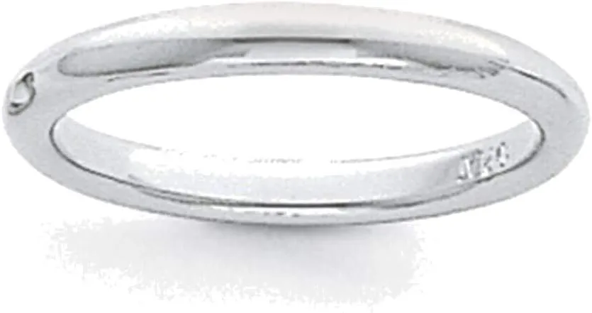 Bonyak Jewelry Platinum 3mm Lightweight Comfort-Fit Wedding Band Size 12 Elegant