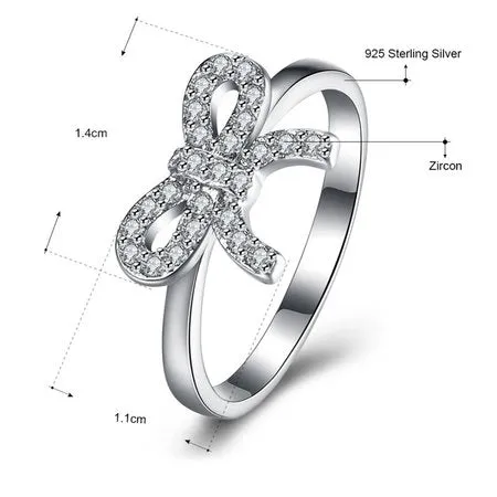 Bow Ring Rose Gold Plated