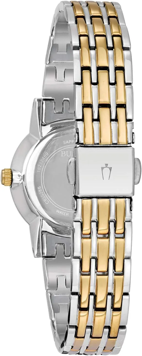 Bulova Classic Quartz Ladies Watch, Stainless Steel Diamond