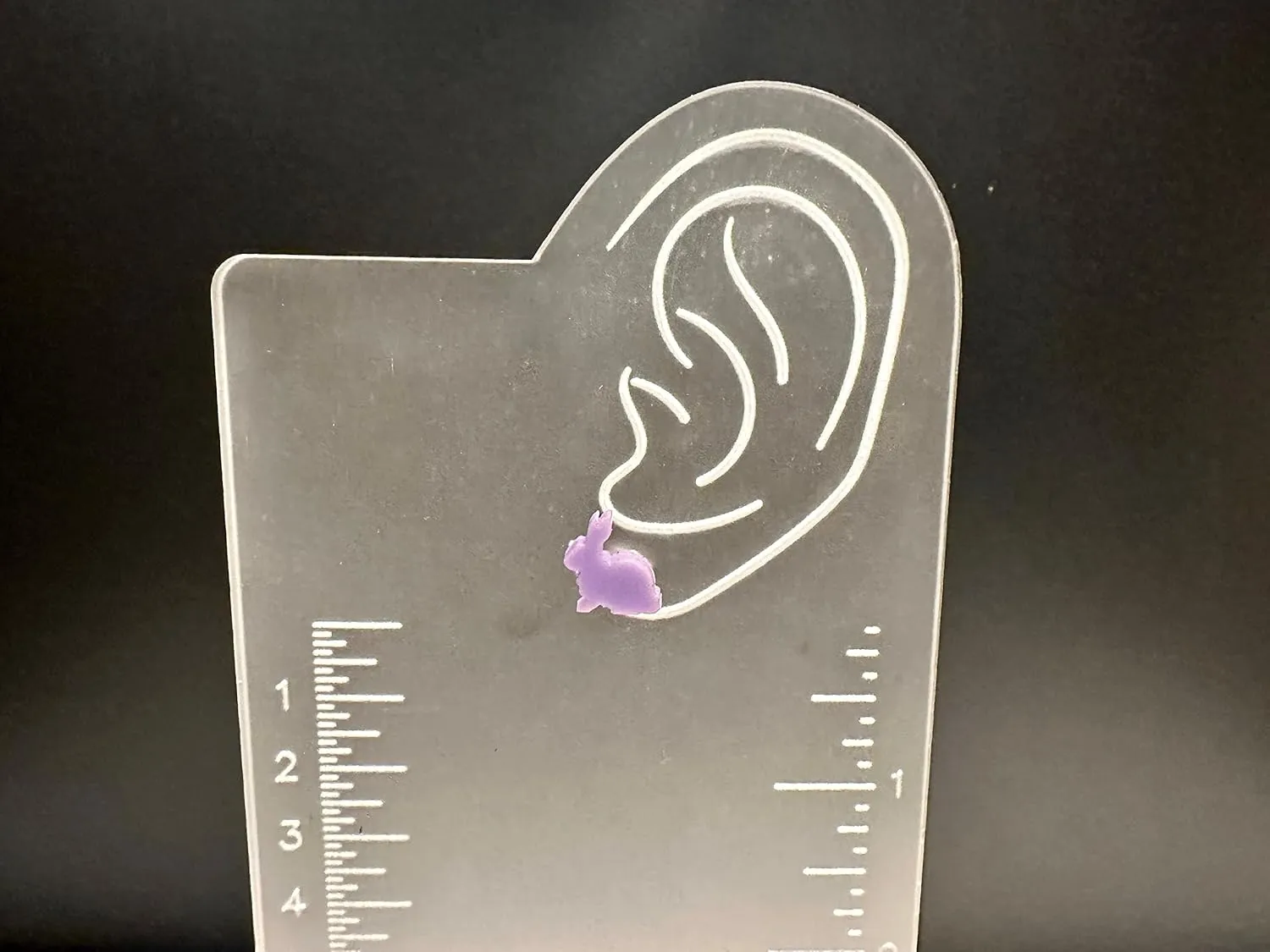 Bunny Stud Earrings/Rabbit Earrings/Acrylic Studs/Easter Earrings for Kids or Adults (lavender)