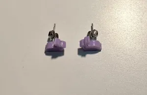 Bunny Stud Earrings/Rabbit Earrings/Acrylic Studs/Easter Earrings for Kids or Adults (lavender)