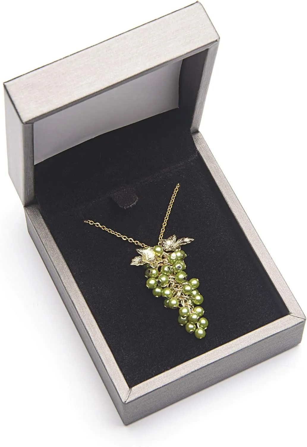 Chris's Stuff Grape Shape Necklace Pendant for Women, Teen and Girls (Length: 18 Inches) - [ Jewelry Gift Box Included ]