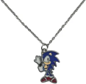 Classic Blue Hedgehog Game Character Figure Charm Pendant Necklace