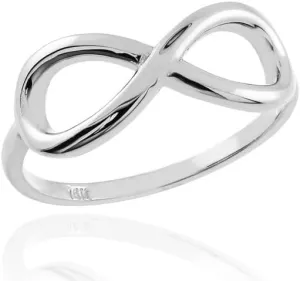 Classic Infinity Fine Ring Real Solid 14K Gold
