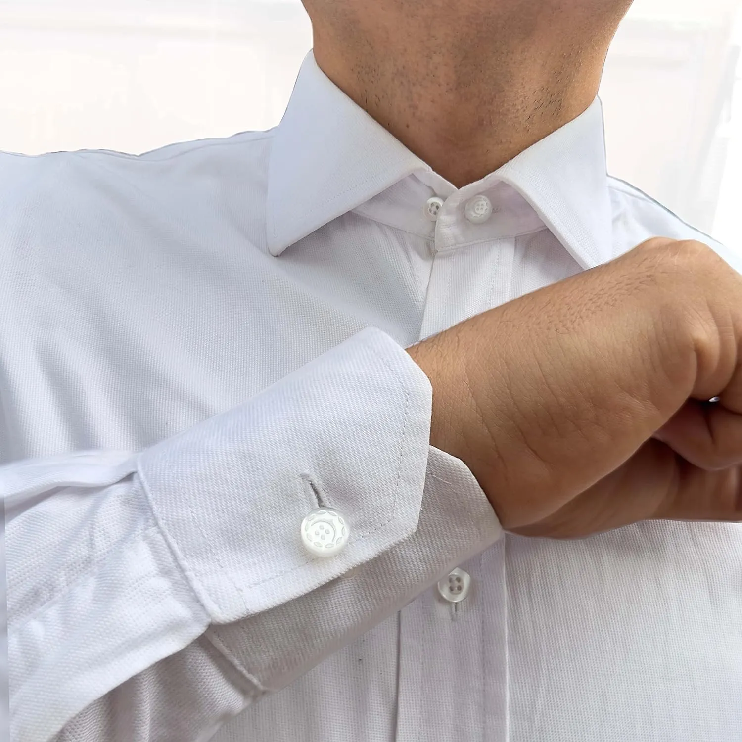 COCHIC Shirt Collar Button Extender/Expander with Cufflinks Set