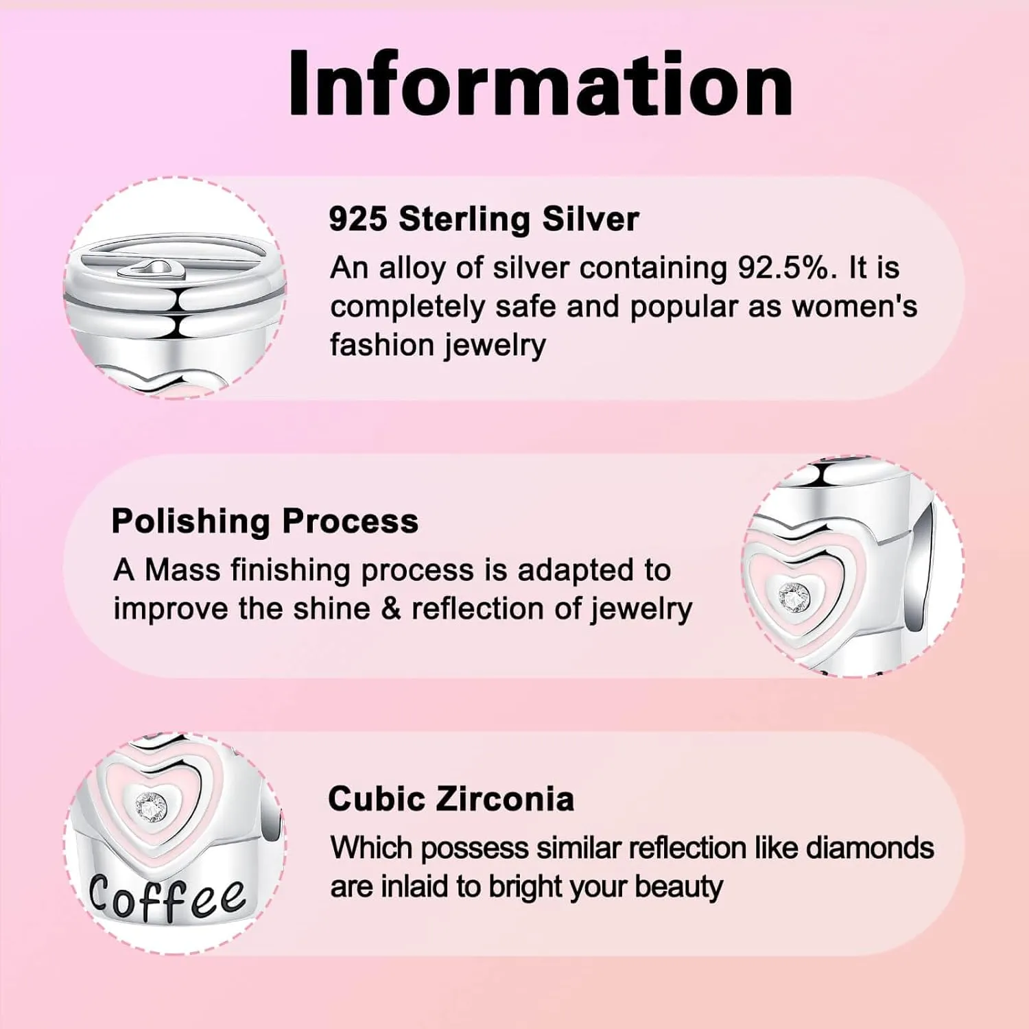 Coffee Cup Computer Dangle Pendants Beads Perfume Bottle Dragon Charms 925 Sterling Silver Bead Fits Women's Charm Bracelet & Necklace Jewelry Gifts for Women