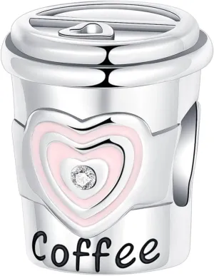 Coffee Cup Computer Dangle Pendants Beads Perfume Bottle Dragon Charms 925 Sterling Silver Bead Fits Women's Charm Bracelet & Necklace Jewelry Gifts for Women