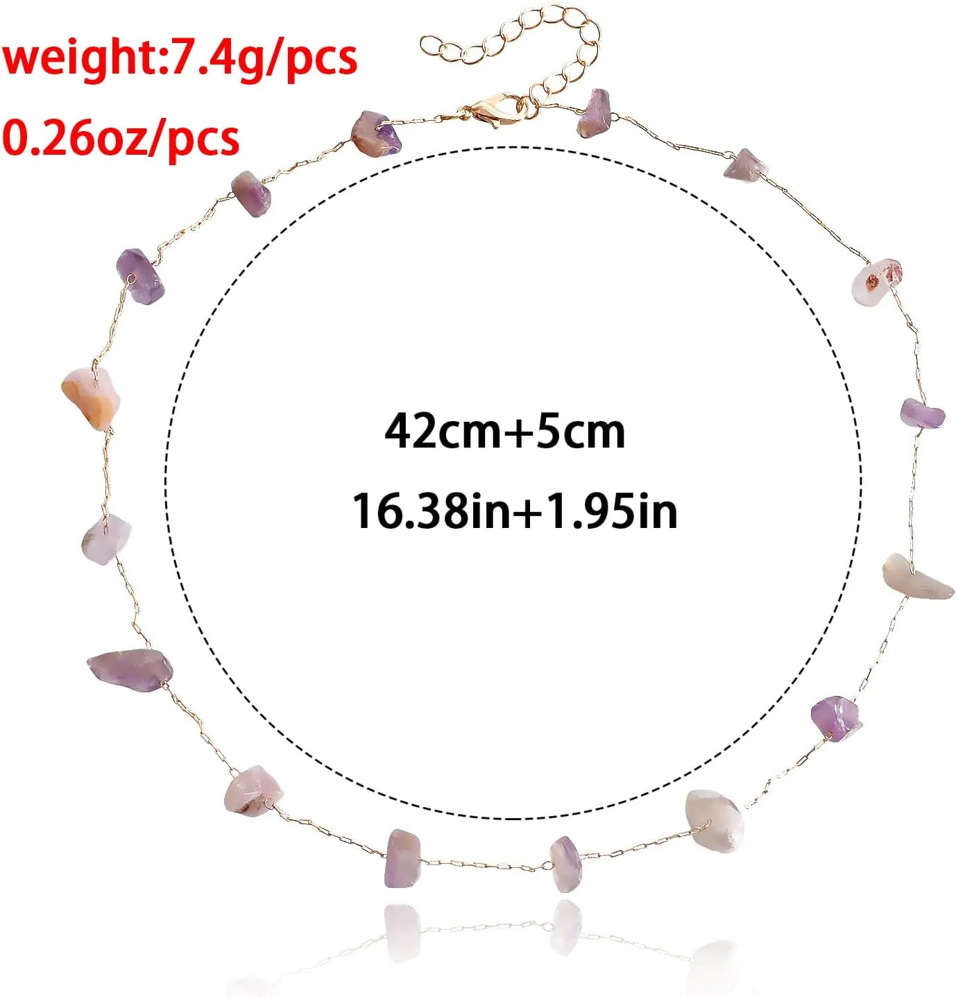 COLORFUL BLING Healing Crystal Stone Choker Necklaces Irregular Turquoise Carnelian Spiritual Natural Reiki Chips Quartz necklace Chakra Jewelry for Women