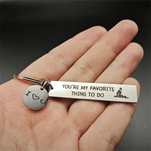 Couple Gift Keychain for Boyfriend and Husband Thanks for All the High Tide Keychains for Husband and Wife Fun Gifts
