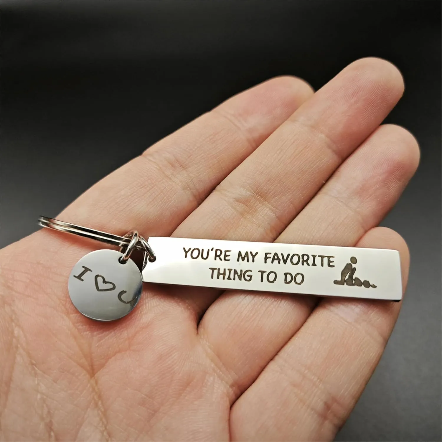 Couple Gift Keychain for Boyfriend and Husband Thanks for All the High Tide Keychains for Husband and Wife Fun Gifts