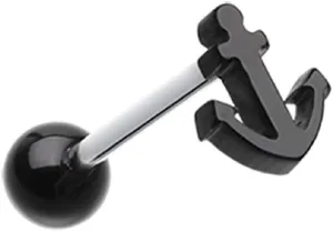 Covet Jewelry Classic Anchor Acrylic Barbell Tongue Ring