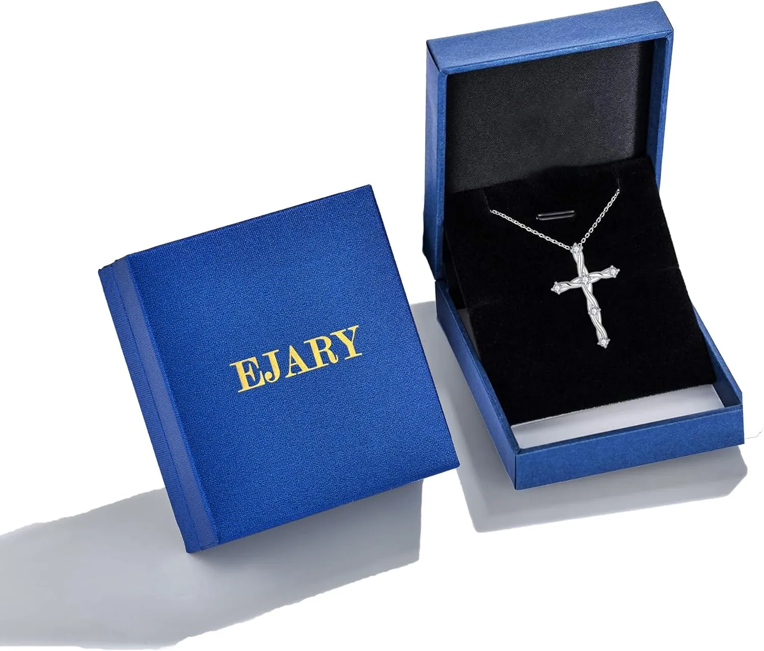 Cross Necklace for Women 925 Sterling Silver Birthstone Cross Pendant Necklaces Religious Christian Baptism Jewelry