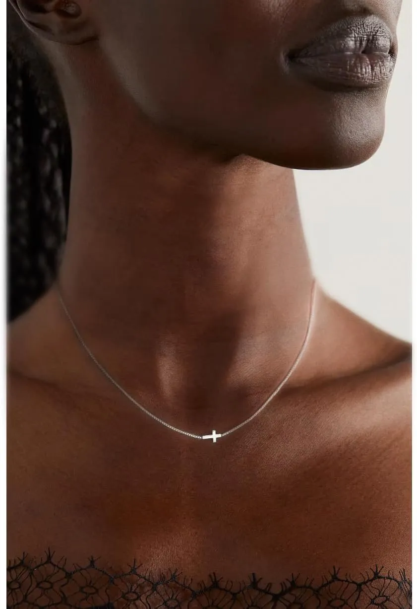 Cross Necklace for Women Dainty 14K Gold Plated/Sterling Silver Cross Pendant Simple Cute Necklaces for Women Trendy Gold Jewelry