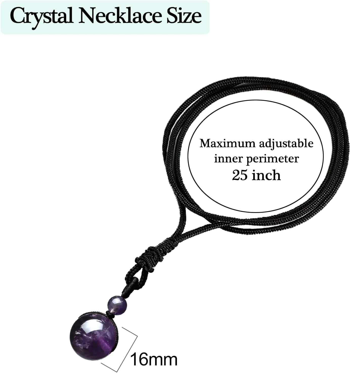 Crystal Necklaces for Women Men, Tigers Eye Amethyst Obsidian Round Necklace for Protection, Crystals and Healing Stones Pendant Jewelry for Spiritual