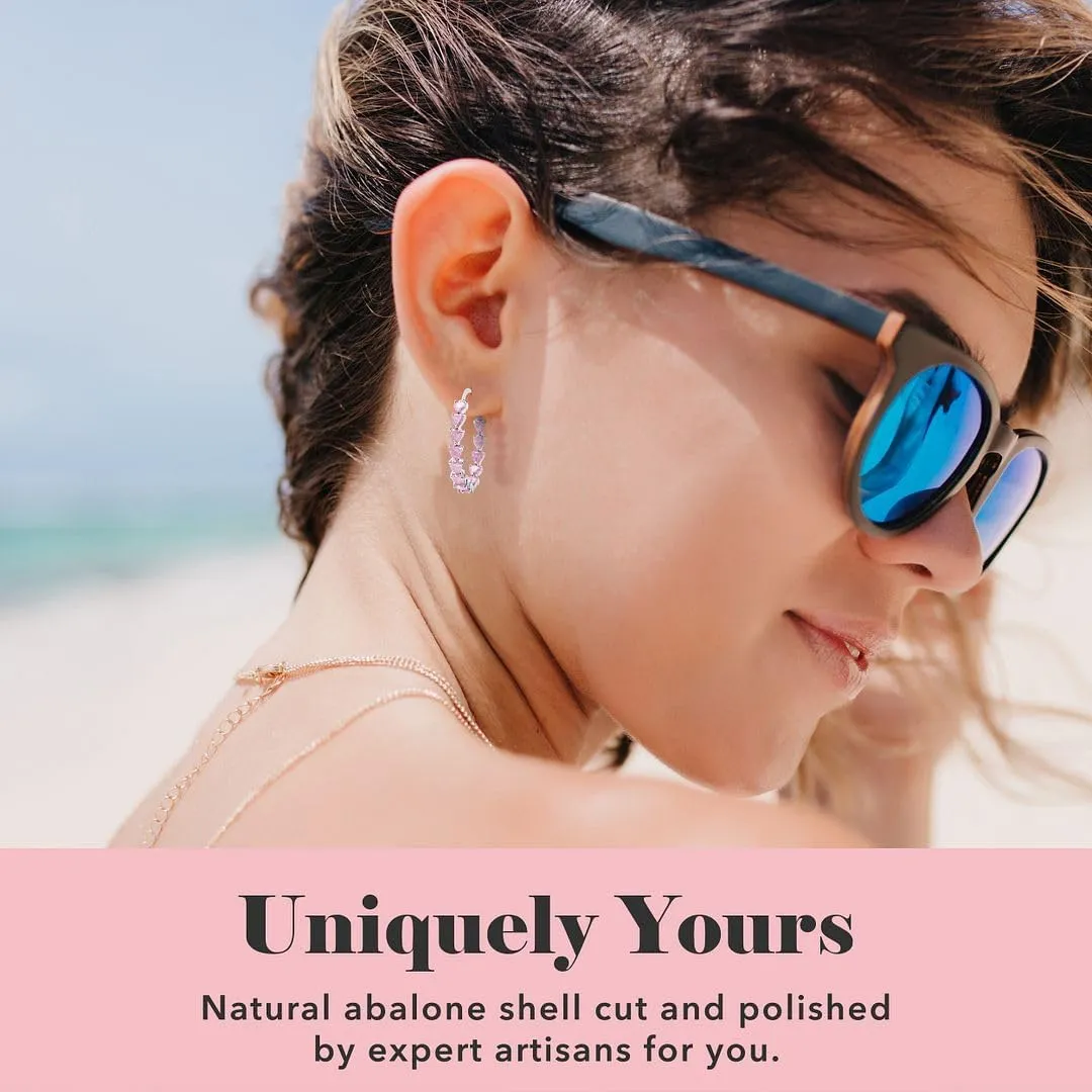 Cubic Zirconia Heart Hoop Earrings for Women - Inside Out Hoops Fun Unique Jewelry Ct 13.25 - Anniversary Birthday Gifts