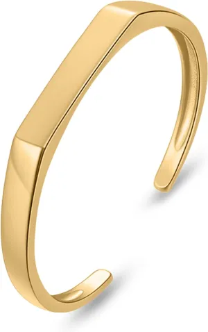 Cuff Bangle Bracelet Stainless Steel Simple Gold/Silver Color Rectangle/Oval Bracelet Jewelry for Men