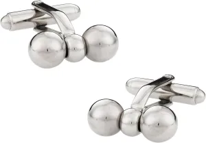 Cuff-Daddy Classic Silver Tone Barbell Cufflinks