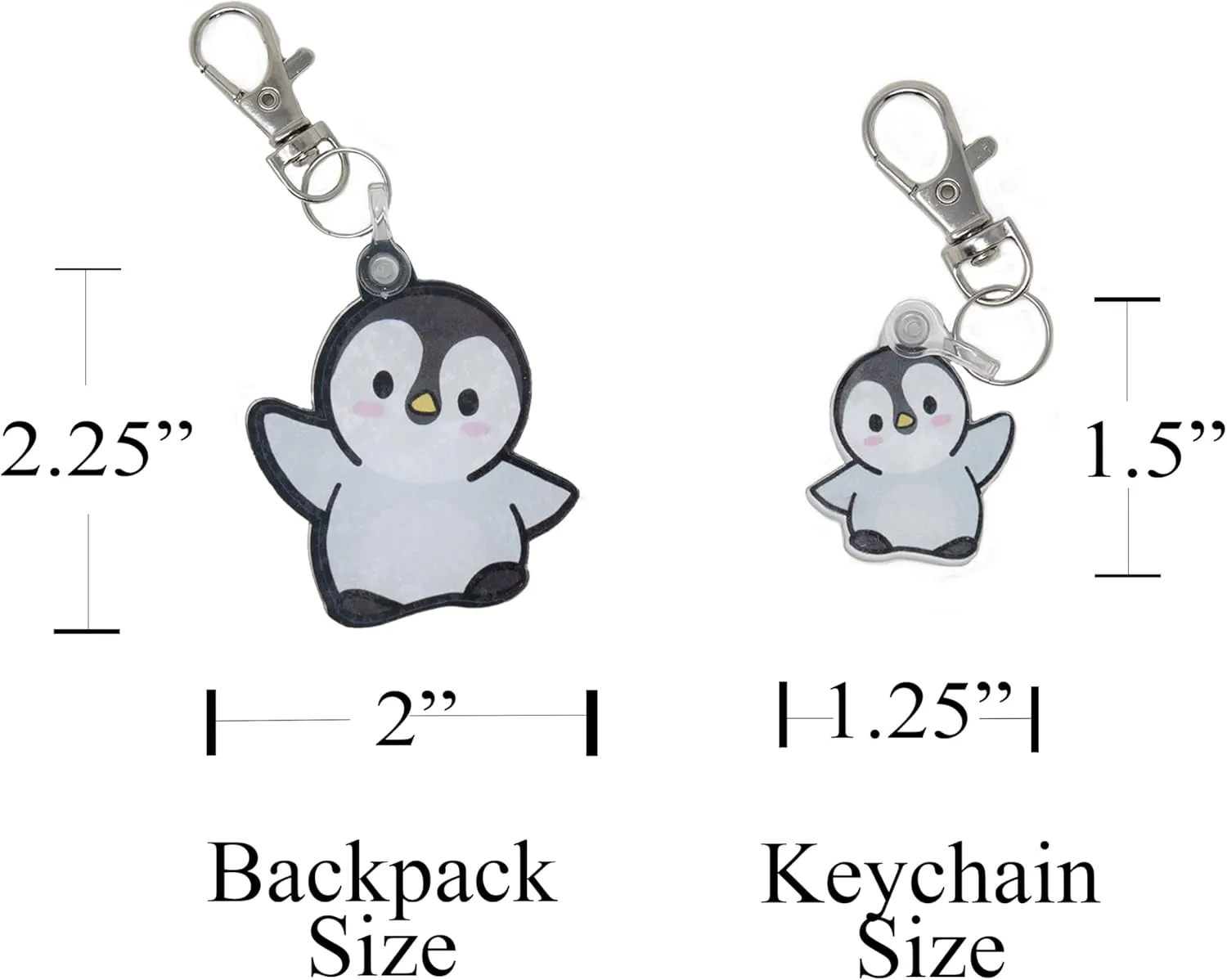  Cute Animal Themed Keychain Charms for Backpacks Bags Keys and Gifts