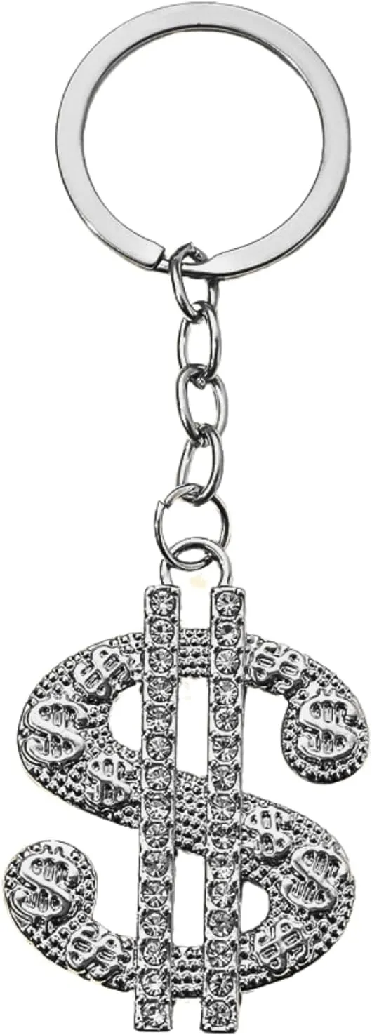 Cute Dollar Keychains for Car keys Adorable Bag Charms Good Luck Pendant for Women Men Wallet Handbag