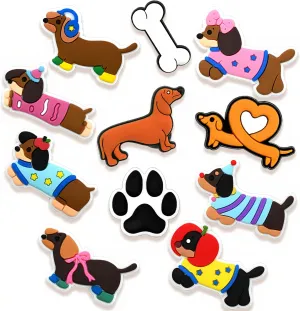 Dachshund Shoe Decoration Charms, Animals Dogs Charms Accessories for Shoes, Bracelets, Wristbands, Bags and Sandals  Gift for Birthdays, Parties, Holidays, Kids, Teens, and Adults.