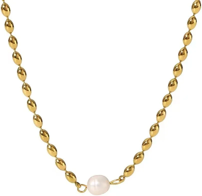 Dainty Vintage Layered Pearl Necklaces for Women Pendant Drop Shape Natural Pearl Women's Pendant Anniversary Birthday Valentines Gift for Her