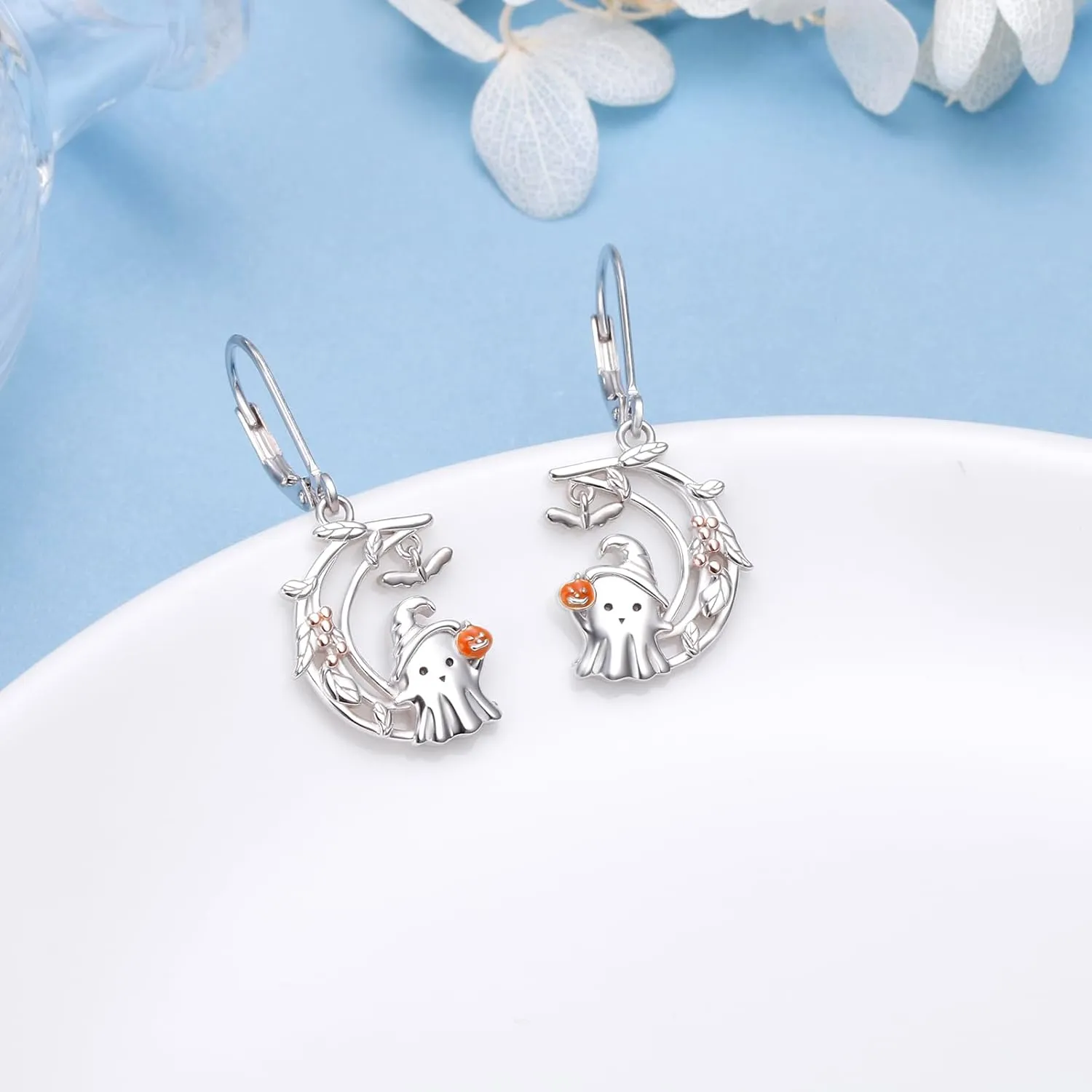DAOCHONG 925 Sterling Silver Heart/Tree of Life Filigree Teardrop French Bulldog/Hummingbird Earrings for Women Birthday Gifts Dangle Drop Leverback Earrings for Girls Teen