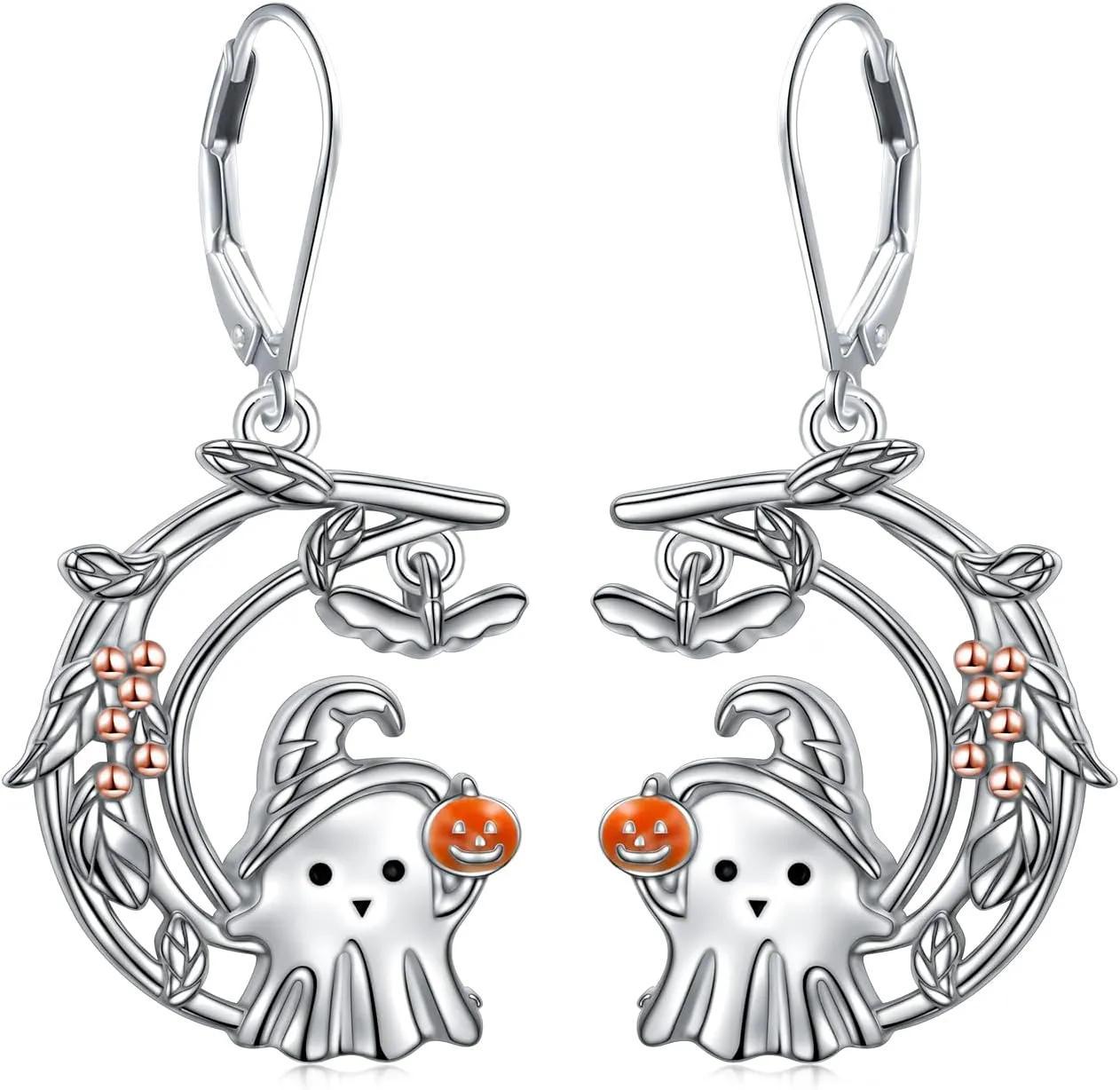 DAOCHONG 925 Sterling Silver Heart/Tree of Life Filigree Teardrop French Bulldog/Hummingbird Earrings for Women Birthday Gifts Dangle Drop Leverback Earrings for Girls Teen