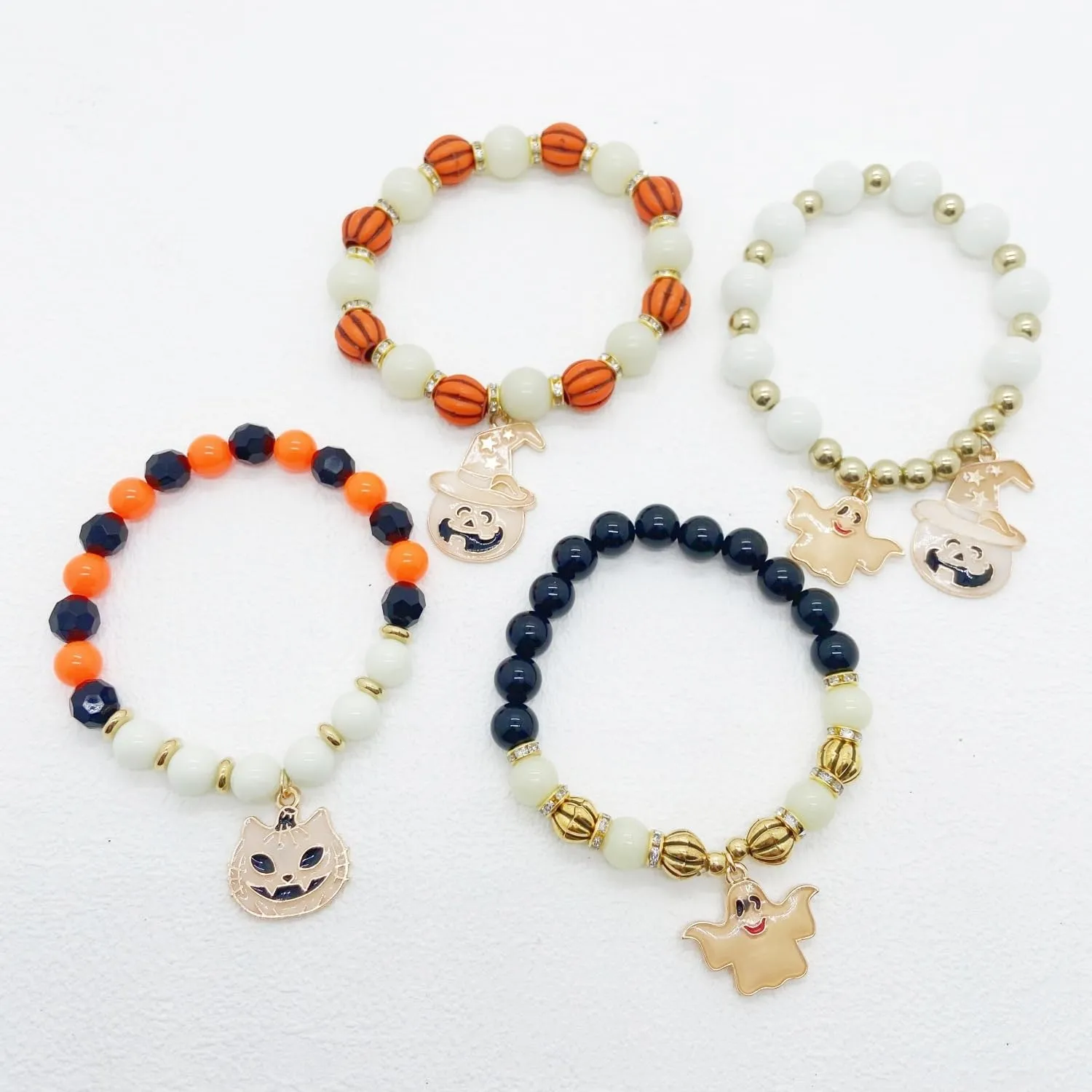 DATOA Halloween Theme Bracelet Luminous Bracelet Funny Ghost Pumpkin Bracelet Glow in the Dark Halloween Party Jewelry