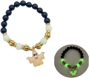 DATOA Halloween Theme Bracelet Luminous Bracelet Funny Ghost Pumpkin Bracelet Glow in the Dark Halloween Party Jewelry