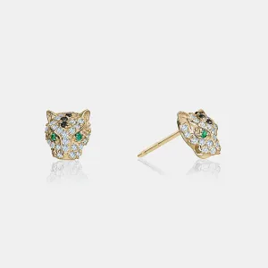 Diamond Panther Studs