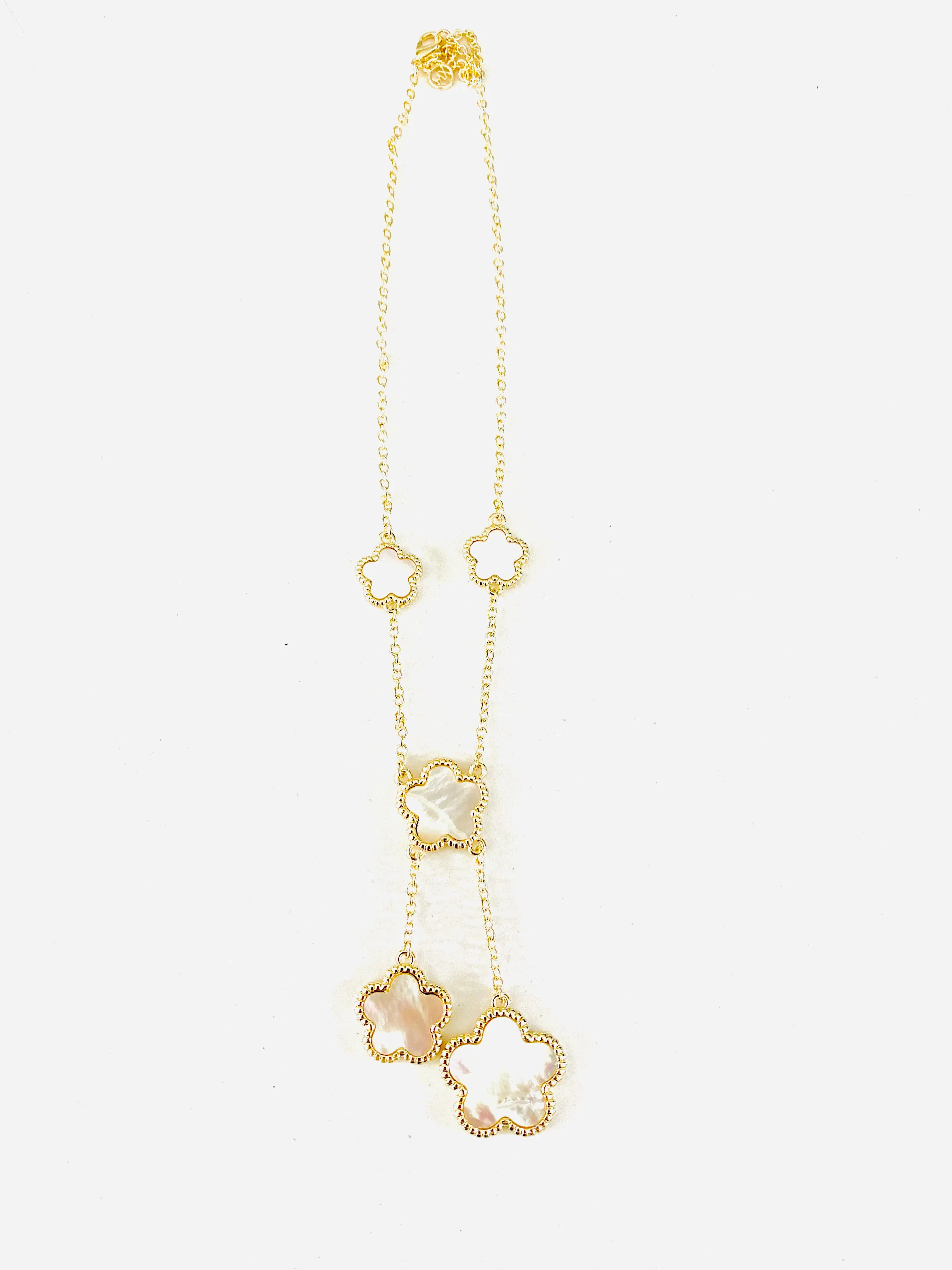 Double Hanging Clover Mother Of Pearl