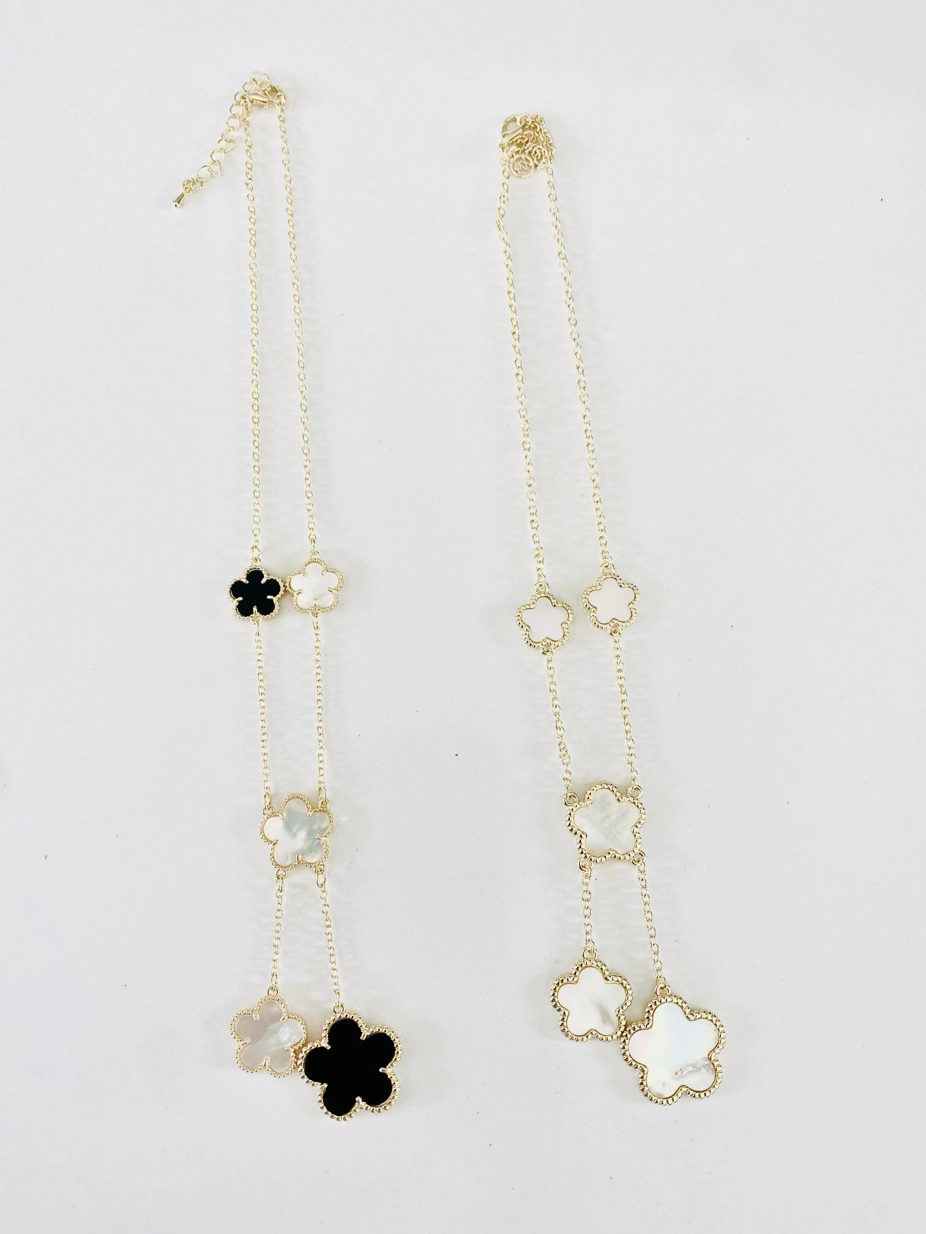 Double Hanging Clover Mother Of Pearl