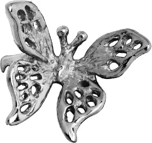Ear Charms Butterfly Ear Cuff Non-Pierced Left Earring Wrap Rhodium on Sterling Silver