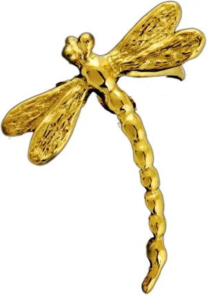 Ear Charms Dragonfly Ear Cuff Non-Pierced Reversible Left Earring Clip Gold On Sterling Silver