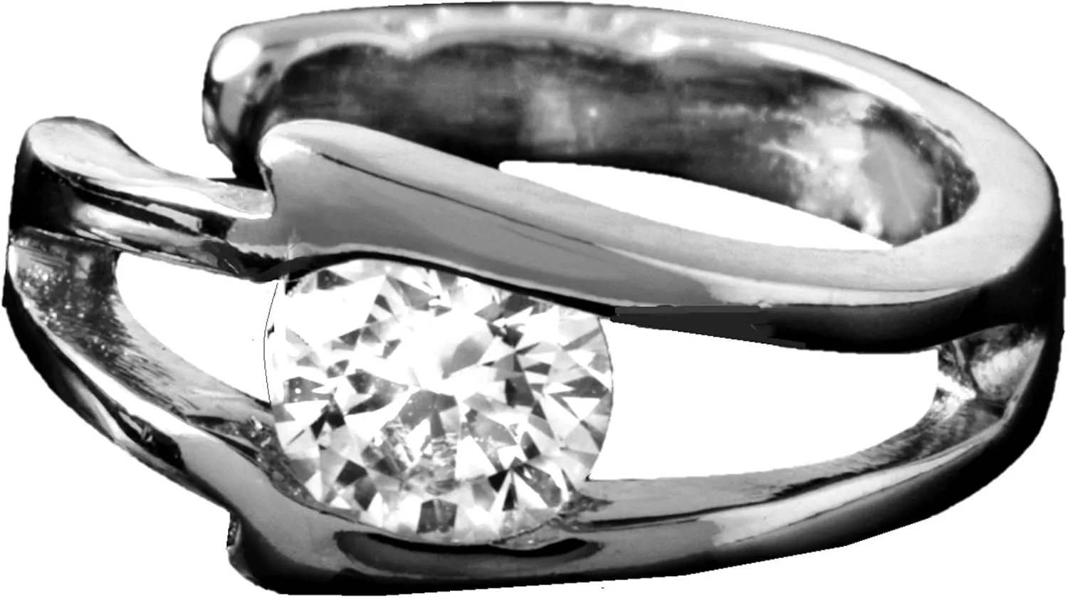 Ear Charms "Eye Band" CZ Ear Cuff Non pierced Earring Wrap Reversible Ear Clip in Sterling Silver