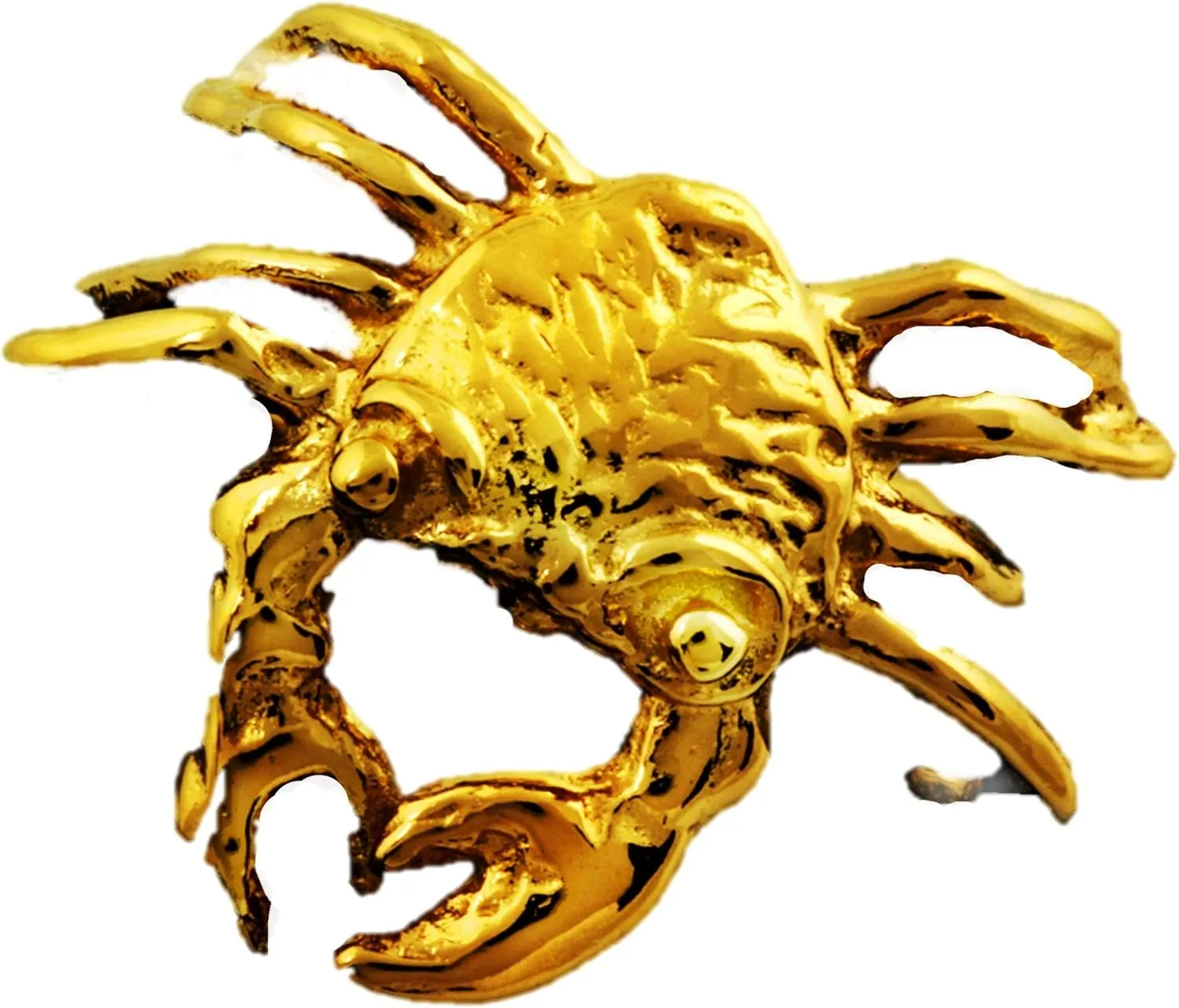 Ear Charms Rock Crab Ear Cuff Non-Pierced Left Unisex Earring Wrap Yellow Gold on Sterling Silver