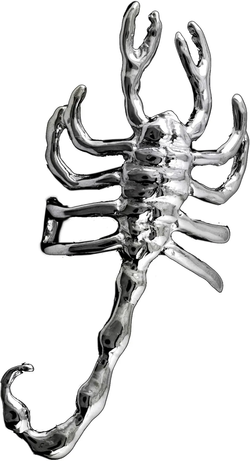 Ear Charms Scorpion Ear Cuff Non-Pierced Cartilage Left Earring Wraps in EZ Care Rhodium on Sterling Silver