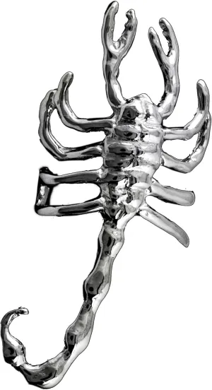 Ear Charms Scorpion Ear Cuff Non-Pierced Cartilage Left Earring Wraps in EZ Care Rhodium on Sterling Silver