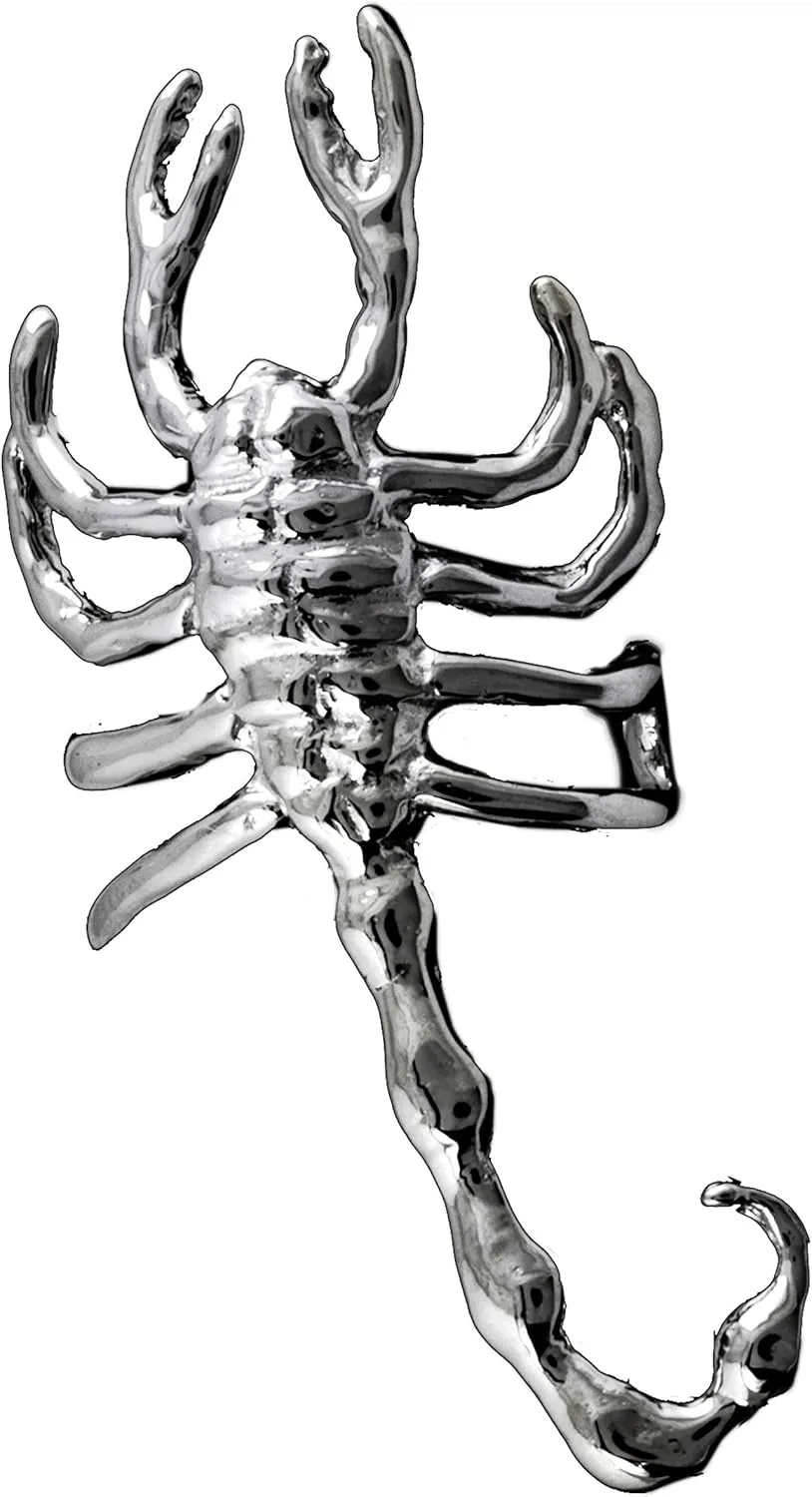 Ear Charms Scorpion Ear Cuff Non-Pierced Cartilage Right Earring Wrap in EZ Care Rhodium on Sterling Silver